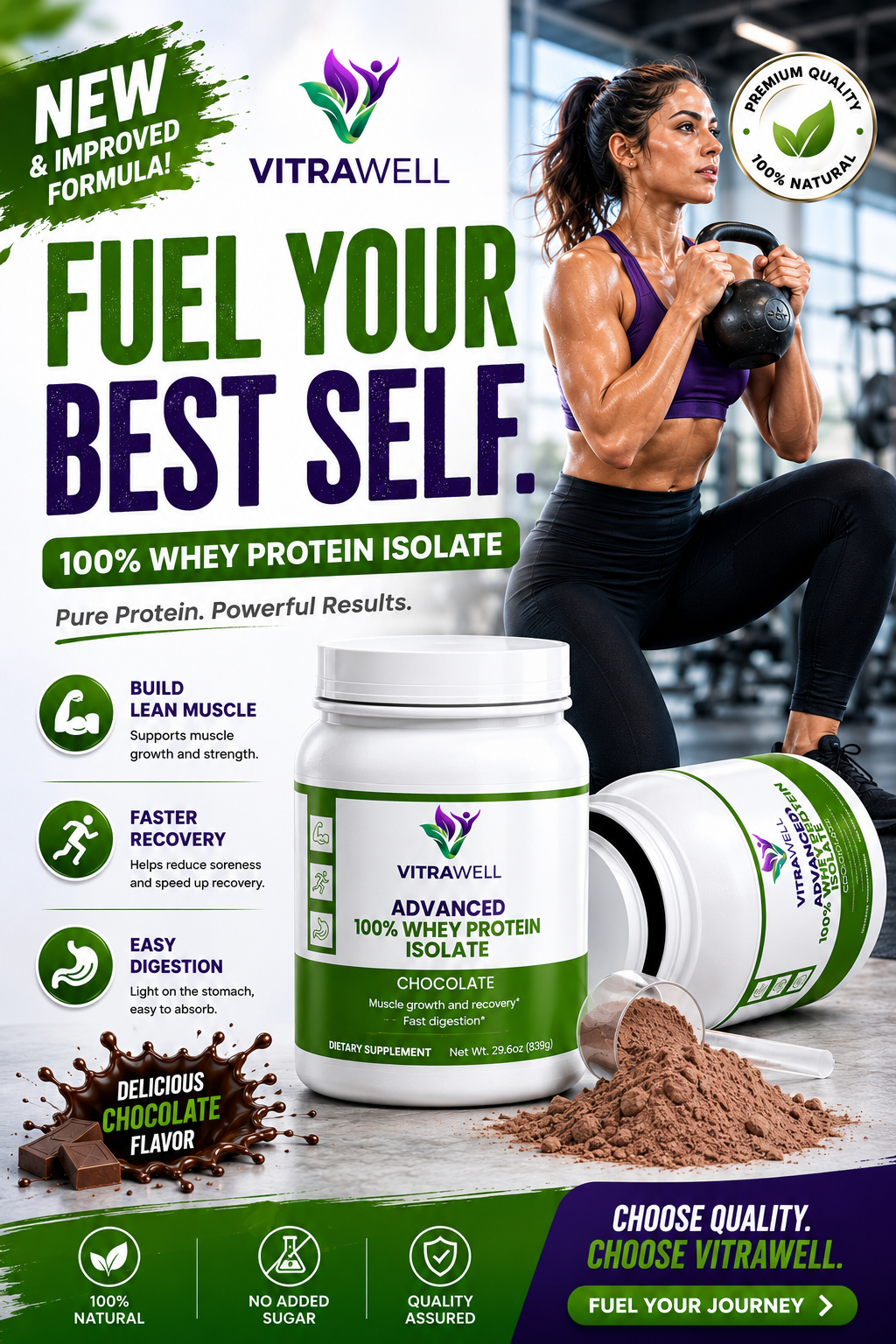 Advanced 100% Whey Protein Isolate (Chocolate)