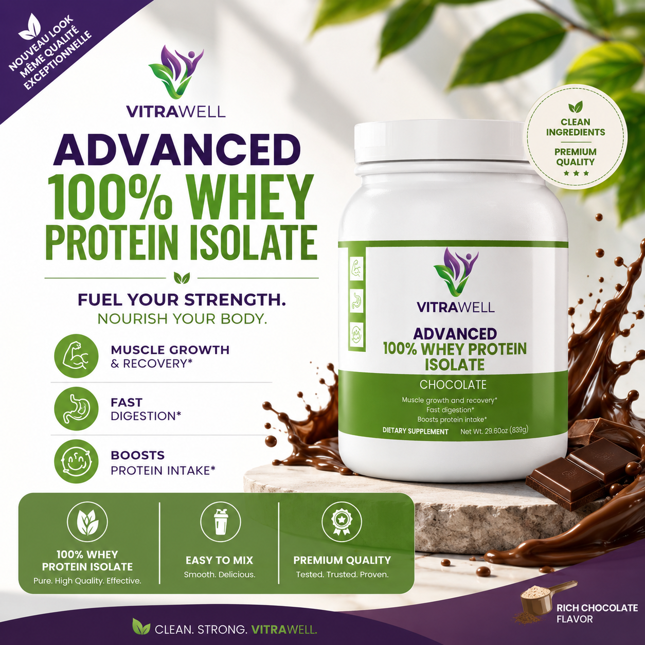 Advanced 100% Whey Protein Isolate (Chocolate)